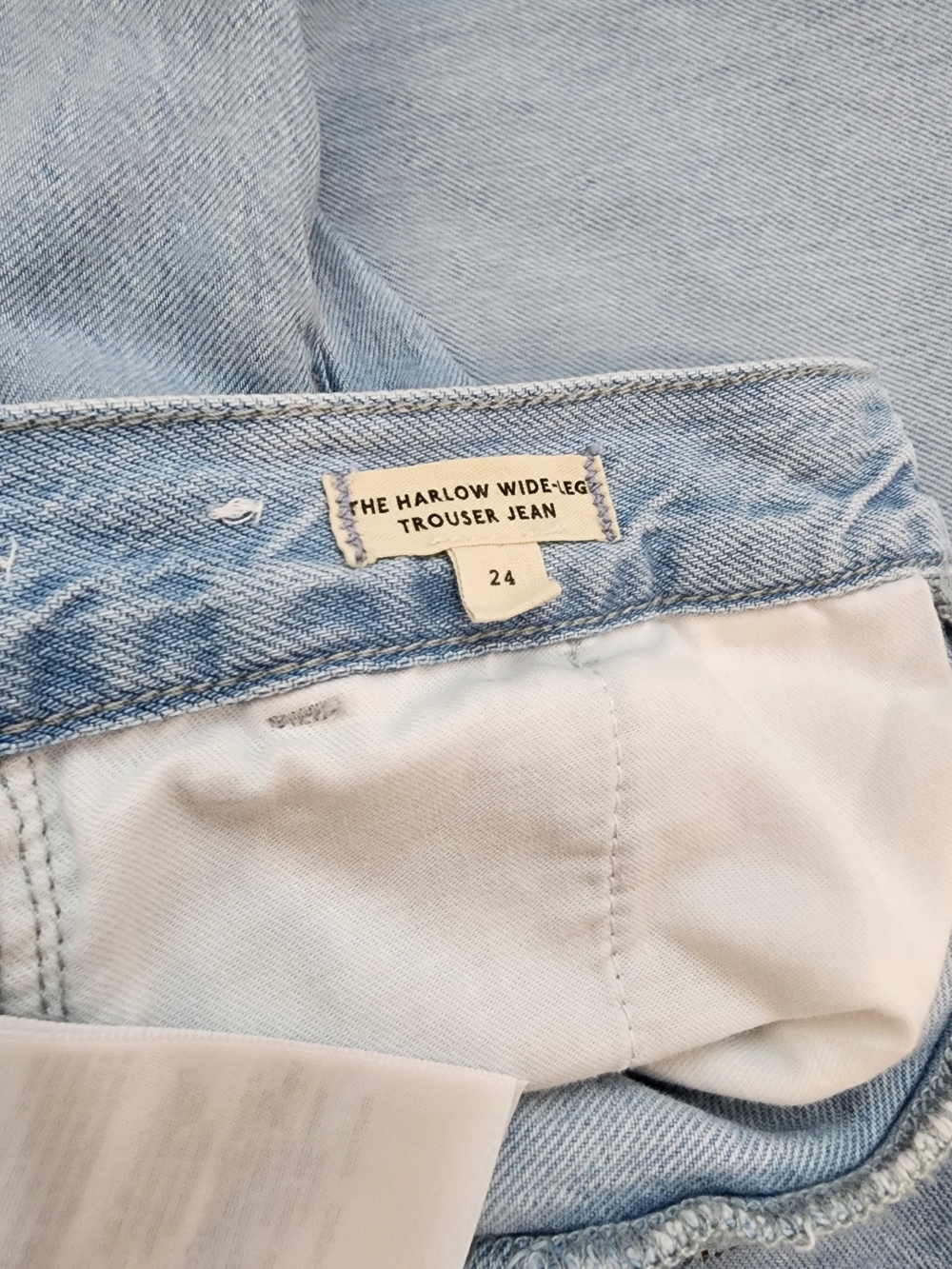 Madewell The Harlow Wide Leg Trouser Jeans Size 24 Light Wash High Rise - Picture 5 of 13